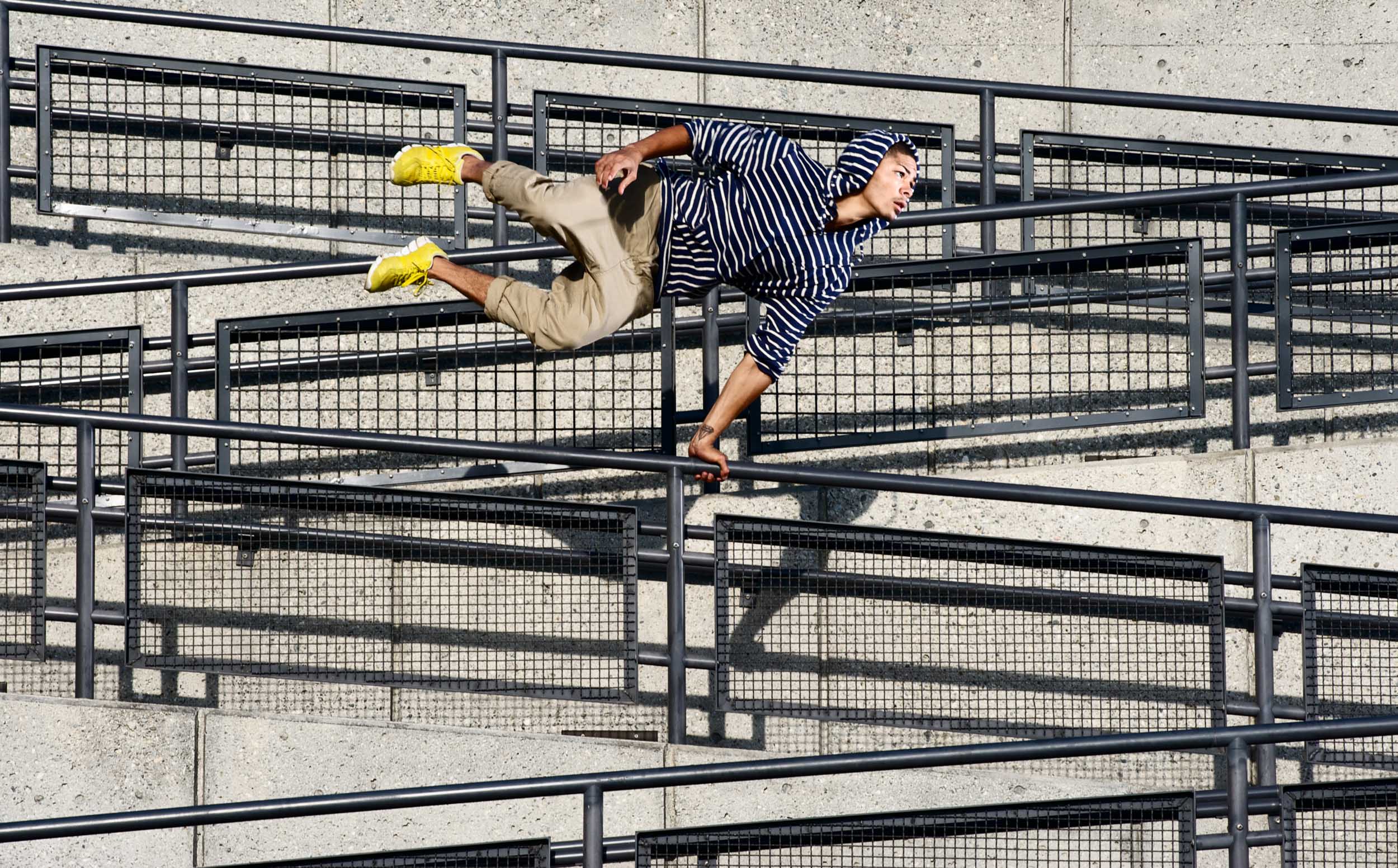 Los Angeles Corporate and Commercial photographer - An active lifestyle portrait of a parkour athlete in Los Angeles