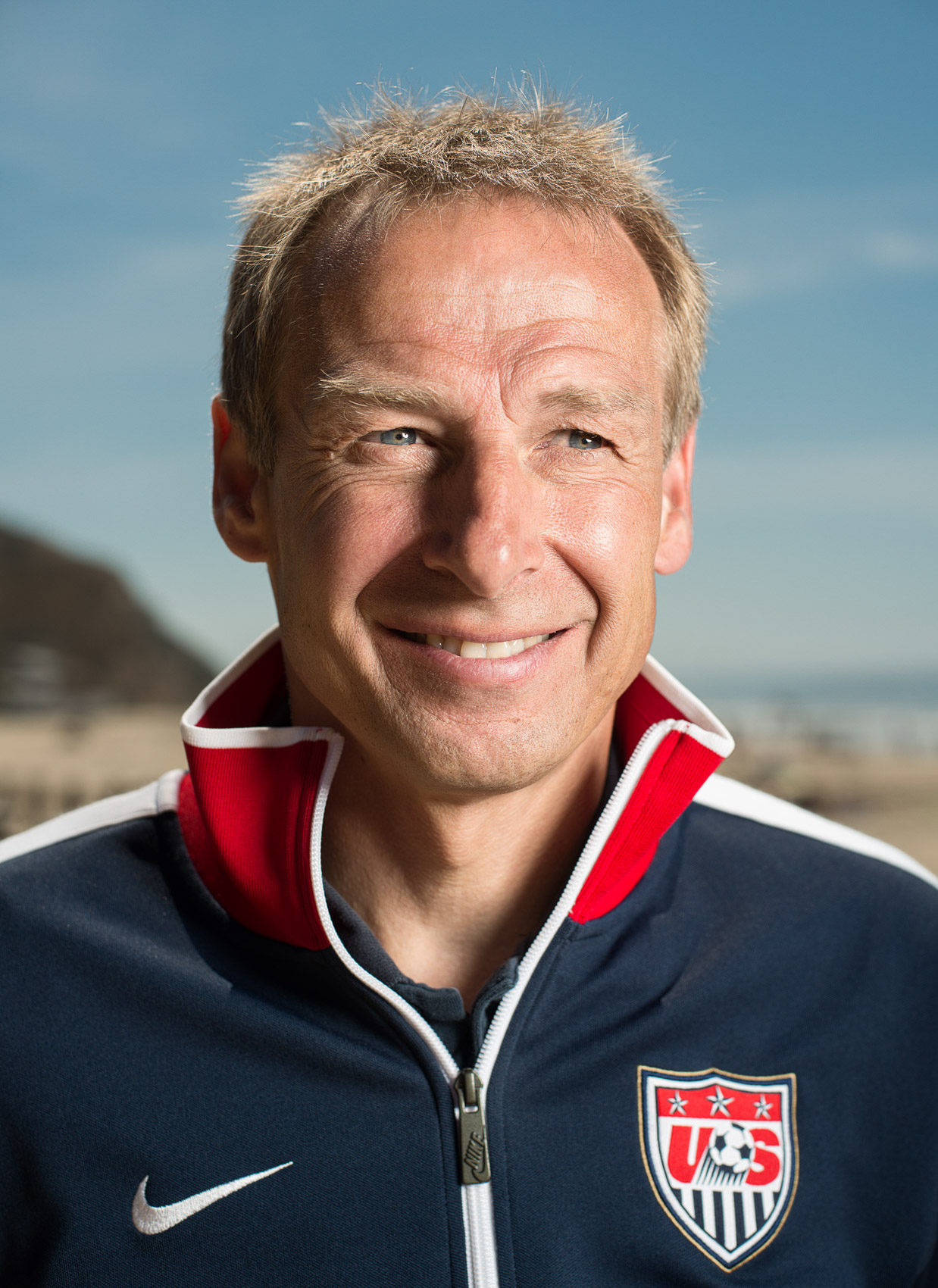 Editorial portrait of U.S. soccer coach Jurgen Klinsmann in Laguna Beach, Calif.